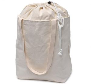 Sac à provisions réutilisable en toile, sac d'épicerie extensible débordant et sécurisé avec une fermeture à cordon de serrage - Product Image 1