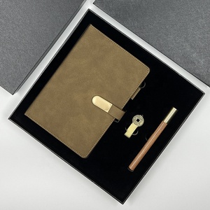 Hot Selling A5 Pu Leather Hardcover Thermal Binding 80GSM Paper Notebook Gift Box Pen Customize Logo Printing <strong>Journal</strong> - Product Image 6