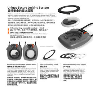 Étui de protection pour <span class=keywords><strong>AirTag</strong></span>, nouveau pour <span class=keywords><strong>Apple</strong></span> <span class=keywords><strong>AirTag</strong></span>, avec verrouillage par mot de passe, pour <span class=keywords><strong>valise</strong></span>, sac à dos - Product Image 4