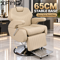 Fauteuil de Barbier Hydraulique Robuste XFMC pour Hommes, en Cuir PU Personnalisé, Mobilier de Salon Moderne, Chaise de Salon à Rotation 360° et Relevable