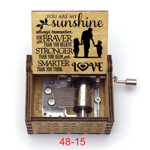 Regalos para el Día <span class=keywords><strong>de</strong></span> la Madre, Caja Musical con Melodía 'You Are My Sunshine', Mecanismo <span class=keywords><strong>de</strong></span> Caja Musical <span class=keywords><strong>de</strong></span> Madera con Manivela, Regalo para el Día <span class=keywords><strong>de</strong></span> San Valentín - Product Image 3