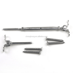 Kits de cable para barandillas de 1/8 pulgada, accesorios de acero inoxidable T316 con tensor de palanca y tensor final para postes de madera - Product Image 1