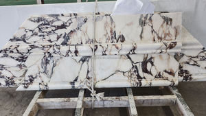 Encadrements <span class=keywords><strong>de</strong></span> cheminée, manteaux et murs <span class=keywords><strong>de</strong></span> cheminée modernes sur mesure <span class=keywords><strong>en</strong></span> marbre Calacatta Viola naturel pour intérieur - Product Image 2