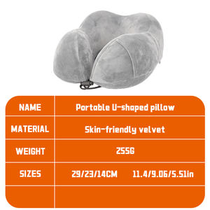 Oreiller de voyage en mousse à mémoire de forme respirante à rebond lent, soutien du cou et du menton, bon marché, OEM, adapté aux <span class=keywords><strong>voyages</strong></span> - Product Image 2