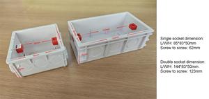 Venta al por mayor 86mm 146mm Single Double PC Wall Surface Mount Switch Socket MK Box - Product Image 3