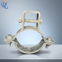 Collier de serrage pour canal de profilé UTT63 pour support de conduite d'eau chaude non isolée et tuyauterie d'eau froide en zinc robuste