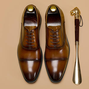 Chaussures Oxford pour hommes de luxe au design italien, confortables, antidérapantes, augmentant la taille, imperméables, en cuir véritable, chaussures de ville - Product Image 4