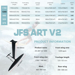 ชุดไฮโดรฟอยล์พร้อมกระเป๋า JFS ART V รุ่น ART V2 1099  ประกอบด้วยปีกยาวพิเศษ  แผ่นคาร์บอนไฟเบอร์  ตัวถังหน้า/หลัง  เสา  ฐานยึด  และสกรู - Product Image 4