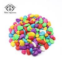 Mini-pierres décoratives multicolores en gros (rouge, bleu, vert, noir) pour aquarium et réservoir de poissons – Gravier de couleurs mélangées