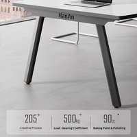Table de conférence en forme de barre, ensemble chaise et bureau de style minimaliste moderne, poste de travail compact, petite table de négociation pour 11-15 personnes