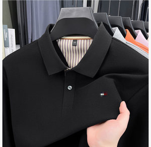 Camicia da golf a maniche lunghe camicia tinta unita <span class=keywords><strong>polo</strong></span> traspirante - Product Image 2