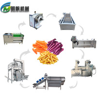 Complete set roestvrijstalen machines voor het verwerken van frieten voor fabrieken