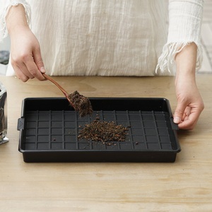 Plant Saucer Drip Trays Square Plastic Plant Pot Saucers for Indoor Outdoor Garden Clay Color