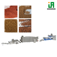 Machine de production par extrusion pour leurres de pêche au bar et à la carpe, à double arbre, pour leurres coulants de grande taille, avec broyeur, extrudeuse, four et ensacheuse