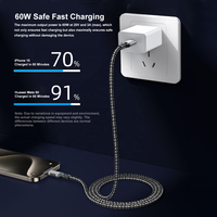 Câble de données USB-C vers USB 3.2 Gen2 de 1 m, 10 Gbit/s, avec charge rapide 5A QC3.0, gaine en nylon et blindage en feuille d'aluminium pour Note