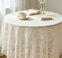 Dentelle florale en maille fine 100% polyester, transparente, douce, respirante et fraîche - Parfaite pour les rideaux et les nappes