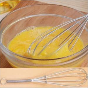 Stainless Steel 5 Wire Egg Beater Manual Spring Loaded Stir Tool For Mixing Eggs Convenient Kitchen Utensil - Product Image 2