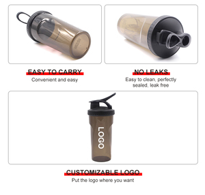 Gobelet en plastique personnalisé avec logo, sans BPA, écologique, pour protéines, avec mélangeur, pour boire directement, pour la salle de sport, la remise en forme, les sports - Product Image 4