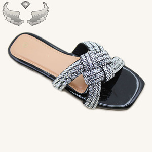Mules pour femmes de haute qualité, élégantes, d'été, à bout ouvert, légères, pour l'extérieur et la plage, avec strass - Product Image 2