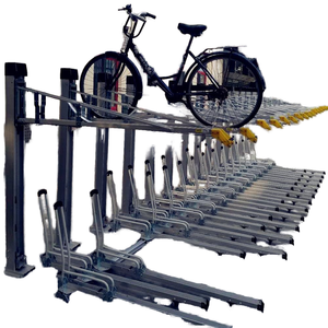 Cuadro de bicicleta de dos pisos de acero Zhuo Qian para estacionamiento de <span class=keywords><strong>bicicletas</strong></span> de publicación - Product Image 1