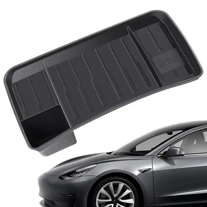 TPARTS Hidden Magnetic (Under Screen) Storage Box for Tesla Model