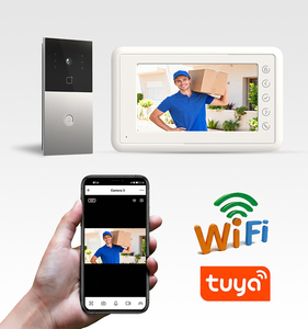 1080P Slimme Video Deurtelefoon 1 Set=F1+2*AT7 Bedrade Deurtelefoon Slimme TUYA APP Video Deurbel Met WDR Camera voor Villa - Product Image 5