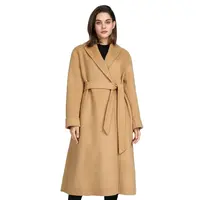 Soprabito in lana da donna personalizzato in lana da donna plus size e giacca lunga trench invernale per donna in shearling