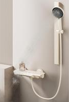 Pistolet fendu dissimulé gris simple pressurisé 2 fonctions en aluminium pommeau de douche inverseur pour toilettes pour salle de douche de gymnastique