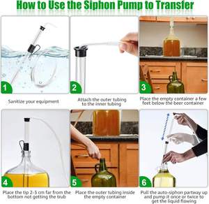 14 "tự động Siphon với đóng chai Wand 3/8" Kệ mía & kẹp, dễ dàng đóng chai quá trình lên men Siphon Mead rượu làm Kit - Product Image 5