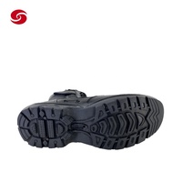 Bottes tactiques d'hiver en cuir pleine fleur noir XinXing pour hommes