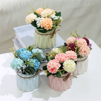 Petites fleurs artificielles en céramique en pot pour la décoration de la maison, chambre, bureau, salon - Occasions spéciales : Fête des Mères, Noël et Mariages