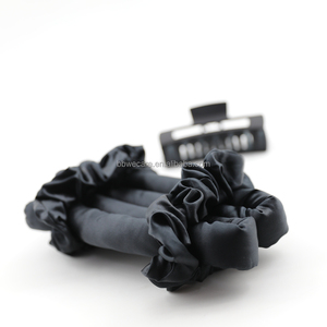 22MMマルベリーシルクプライベートラベルヒートレスヘアカーリングローラー低反発ヒートレスヘアカール、シュシュ付き一晩使用 - Product Image 6