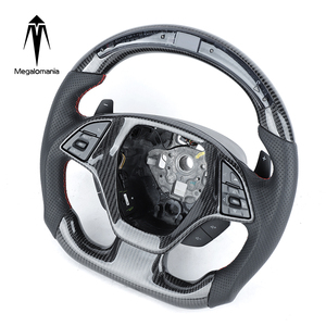 Volants de course <span class=keywords><strong>à</strong></span> LED avec éclairage de changement de vitesse en PU et fibre de carbone personnalisés pour <span class=keywords><strong>Corvette</strong></span> Camaro C7 pour 2014-2019 - Product Image 4