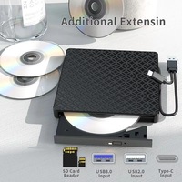 7 En 1 USB 3,0 y lector de disco tipo C Unidad de reescritura DVD externo RW CD Writer Unidad óptica 5GBPS REPRODUCTOR DE DVD quemador para PC portátil