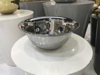 Lavabo rond en céramique de luxe doré pour hôtel, à poser sur comptoir, avec drain, design moderne