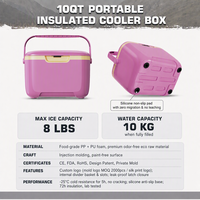 Glacière portable isolée pour sports de plein air, pour boissons et aliments, avec poignée de transport robuste – Fournisseur