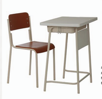 Ensemble de chaise de bureau individuelle pour enfants, vente en gros d'usine, pour l'école primaire, pour l'étude des élèves, mobilier d'institut confortable