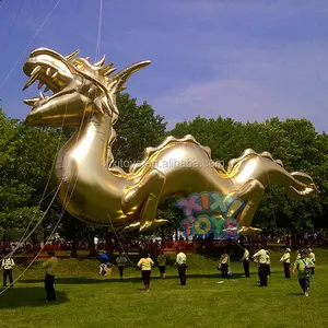 XIXI 장난감 맞춤형 실물 같은 풍선 헬륨 비행 황금 용 모델/야외 퍼레이드 거대한 풍선 황금 용 풍선
