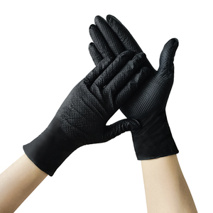 <span class=keywords><strong>Guanti</strong></span> in <span class=keywords><strong>Nitrile</strong></span> Diamond Grip Impermeabili e Resistenti all'Olio, <span class=keywords><strong>Guanti</strong></span> Protettivi Neri Monouso <span class=keywords><strong>Senza</strong></span> <span class=keywords><strong>Polvere</strong></span> per Uso Industriale - Product Image 1