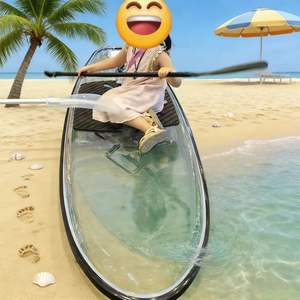 <span class=keywords><strong>Tabla</strong></span> <span class=keywords><strong>de</strong></span> SUP Transparente Lucidomes Luci-SUP01 con Fondo <span class=keywords><strong>de</strong></span> Cristal, Diseño Ecológico para Surfear en Lagos y Remar, Incluye Remo - Product Image 1