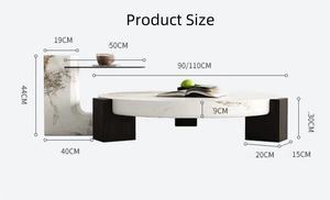 Tavolino da Caffè Moderno in Marmo Italiano con Struttura in Acciaio per <span class=keywords><strong>Soggiorno</strong></span>, Appartamento Piccolo, Arredamento di Lusso Leggero - Product Image 6