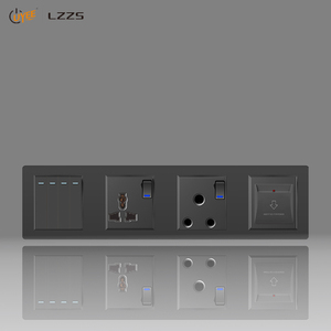 Promosi BS standar baru saklar soket dinding Listrik 86mm * 155mm aluminium awet USB Tipe C tombol tekan Panel sentuh - Product Image 1