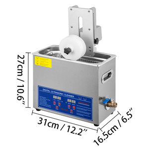 Limpiador Ultrasónico <span class=keywords><strong>Dental</strong></span> Industrial Eléctrico Nuevo de 6L, Máquina de Limpieza de Discos de Vinilo, Kit Completo con Rejilla de Secado - Product Image 2
