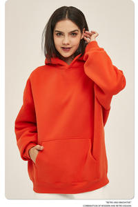 Prêt à expédier hiver coton lourd haute qualité sweats à capuche unisexe surdimensionné hommes coton polaire pull à capuche - Product Image 2