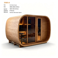 Salle de vapeur sèche 3080x2400x2210mm en bois de pruche/cèdre/épicéa, sauna haut de gamme pour centres de bien-être et salles de sport commerciales
