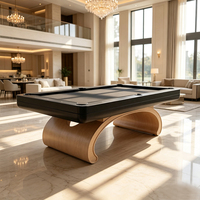 Table de billard en bois massif, table de jeu personnalisée en feutre rose pour hôtel, club, villa, centre de divertissement