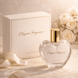 ขวดน้ำหอมเปล่าดีไซน์ใหม่สำหรับวันวาเลนไทน์ รับผลิตแบบ OEM ODM ขวดน้ำหอมหรูหราขนาด 50 มล. รูปทรงหัวใจ ฝาสีทอง - Product Image 2