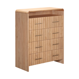 Commode haute en bois de style moderne du milieu du siècle avec 6 tiroirs, commode de rangement pour chambre à coucher, organisateur de meubles verticaux pour la maison - Product Image 4