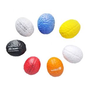 Custom Logo Stress Relief Brain Ball - <b>Squishy</b> Foam Sensory Toy for Kids & Adults - Promotional Gift Idea - Product Image 1