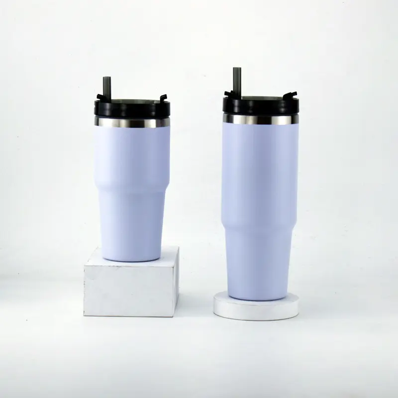 350ml 500ml 750ml özel baskı çift duvar yalıtımlı termos şişe yumuşak kauçuk boya küçük ağız paslanmaz çelik su şişesi